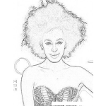 Dibujo para colorear Solange Knowles Coloring Page Para Pintar Y Colorear