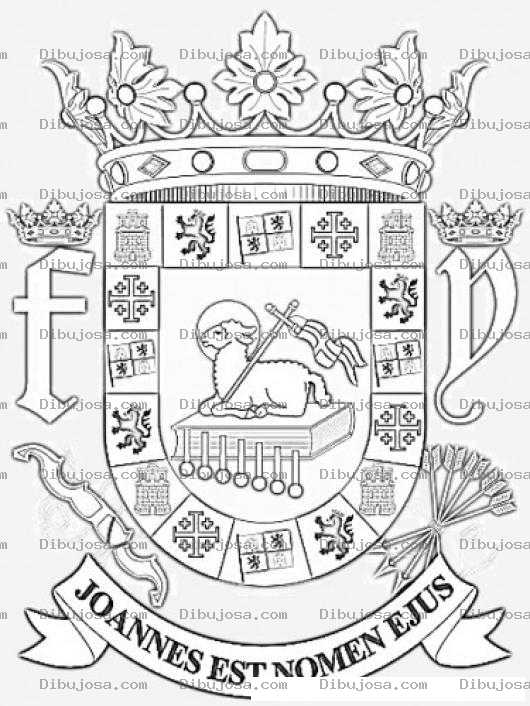 Dibujo para colorear Escudo De Puerto Rico Para Colorear Pintar E Imprimir escudo de pr