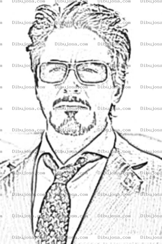 Dibujo para colorear Robert Downey Jr. Online Coloring Page Para Pintar Y Colorear