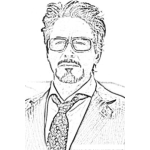 Dibujo para colorear Robert Downey Jr. Online Coloring Page Para Pintar Y Colorear