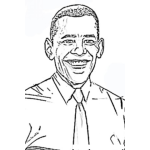 Dibujo para colorear Barack Obama Usa President Online Coloring Page Para Imprimir Pintar Y Colorear