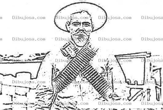 Dibujo para colorear Pancho Villa Coloring Page Para Pintar Y Colorear