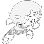 Dibujo para colorear Dibujo De Chica Super Poderosa Para Colorear Pintar E Imprimir