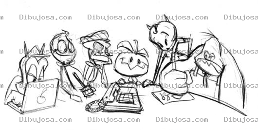 Dibujo para colorear Colorear Teleconferencia En El Trabajo