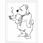 Dibujo para colorear Colorear A Papa Oso Con Su Sopa
