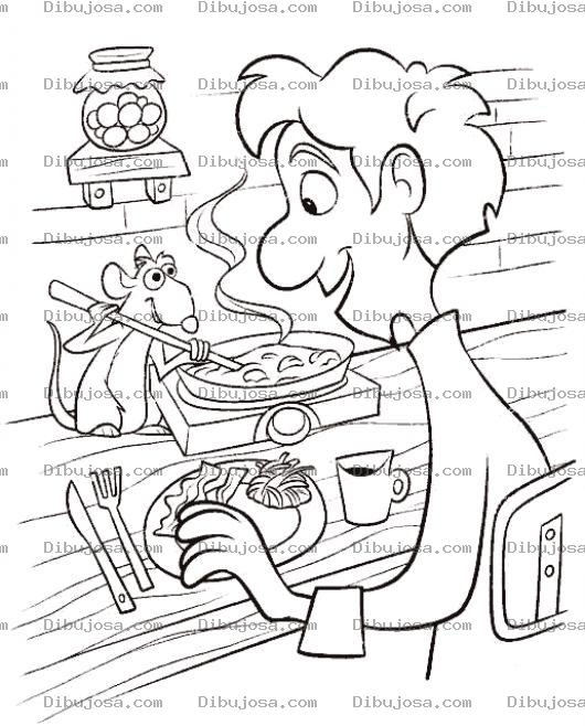 Dibujo para colorear Colorear Ratatouille