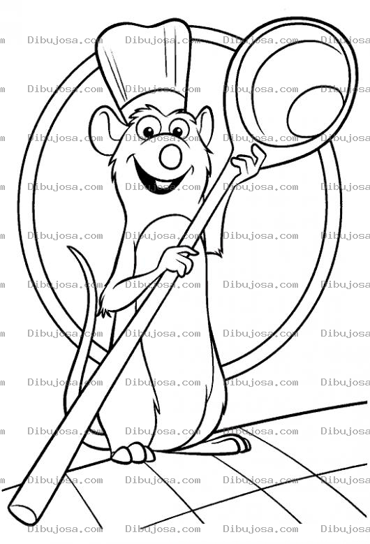 Dibujo para colorear Dibujo De Ratatouile Para Colorear