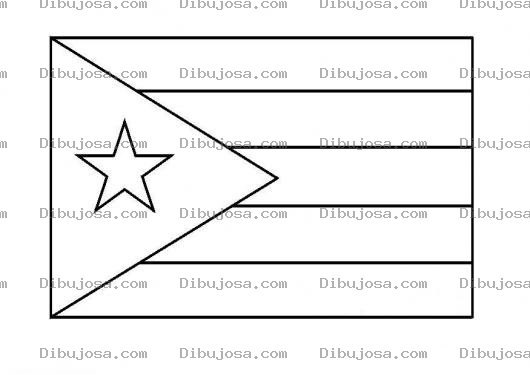 Dibujo para colorear Colorear Bandera De Puerto Rico