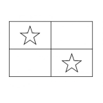 Dibujo para colorear Colorear Bandera De Panama