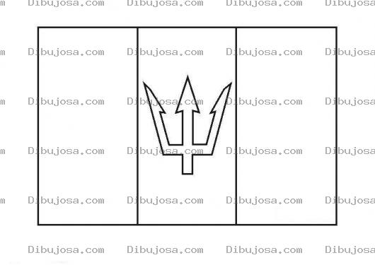 Dibujo para colorear Colorear Bandera De Barbados