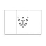 Dibujo para colorear Colorear Bandera De Barbados