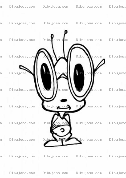 Dibujo para colorear Colorear Grillo Con Anteojos