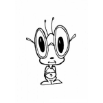 Dibujo para colorear Colorear Grillo Con Anteojos