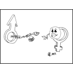 Dibujo para colorear Colorear Espermatozoide Y Ovulo