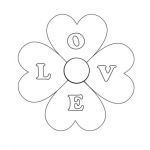 Dibujo para colorear Love Flower Coloring Page