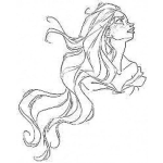 Dibujo para colorear Colorear Mujer De Pelo Largo