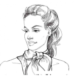 Dibujo para colorear Colorear Mujer Con Panuel En El Cuello