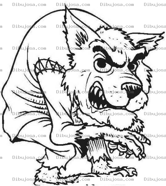 Dibujo para colorear Colorear Lobo Malo