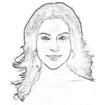 Dibujo para colorear Alyssa Milano Online Coloring Page Dibujo Para Pintar Y Colorear