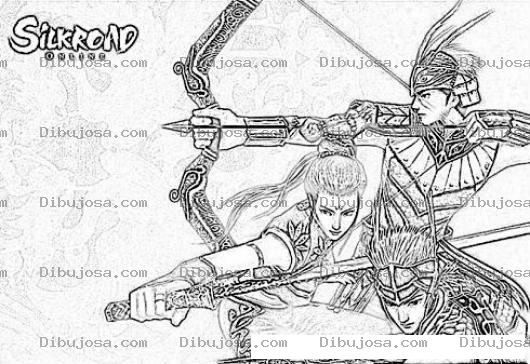 Dibujo para colorear Silk Road Game Online Coloring Page Dibujo Del Juego Silkroad Para Colorear