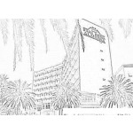 Dibujo para colorear Hotel Almeria Para Colorear Online E Imprimir