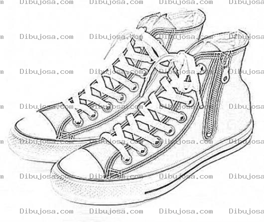 Dibujo para colorear Converse All Star Online Coloring Page Para Pintar Tenis Altos Converse