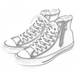 Dibujo para colorear Converse All Star Online Coloring Page Para Pintar Tenis Altos Converse