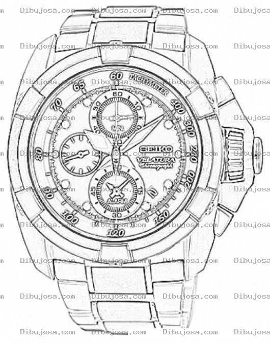 Dibujo para colorear Reloj Seiko Para Colorear