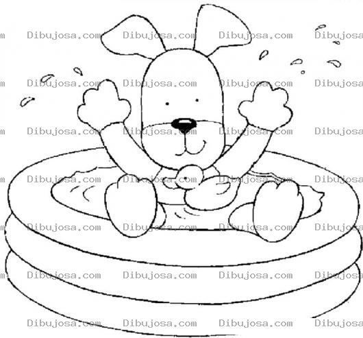 Dibujo para colorear Piscina Inflable Para Colorear Y Pintar Una Pisina De Agua
