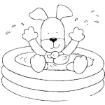 Dibujo para colorear Piscina Inflable Para Colorear Y Pintar Una Pisina De Agua