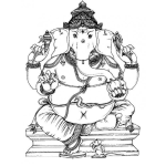 Dibujo para colorear Ganesha Coloring Page Para Colorear Pintar E Imprimir