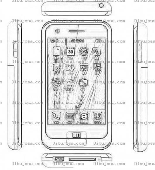 Dibujo para colorear Celular Meizu M8 Para Colorear E Imprimir
