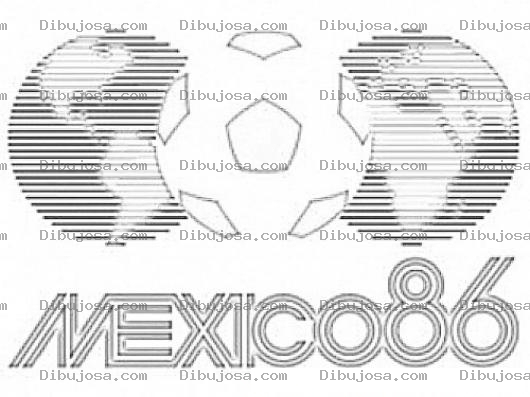 Dibujo para colorear Colorear Logo Del Mundial De Futbol De Mexico 86