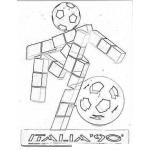 Dibujo para colorear Colorear Dibujo Del Mundial De Futbol De Italia 90