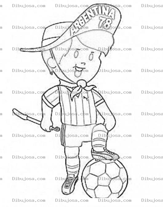 Dibujo para colorear Colorear Dibujito Del Mundial De Futbol De Argentina 78