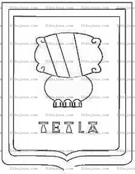 Dibujo para colorear Escudo De Tetla Mexico Para Colorear Y Pintar