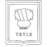 Dibujo para colorear Escudo De Tetla Mexico Para Colorear Y Pintar