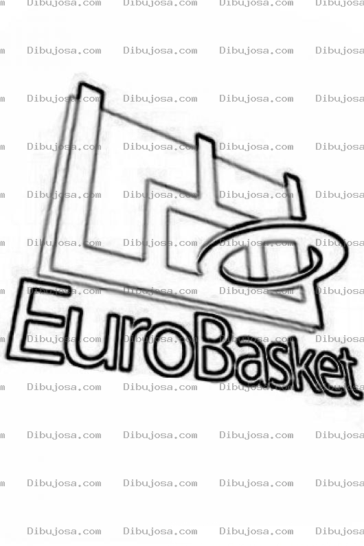 Dibujo para colorear Eurobasket Logo Coloring Page Para Colorear Online
