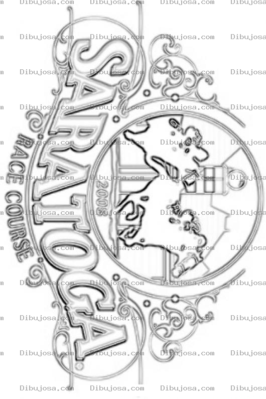 Dibujo para colorear Saratoga Race Logo Coloring Page Para Colorear Online