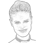 Dibujo para colorear Heidi Klum Coloring Page Para Colorear Online Dibujo De Heidy Clum