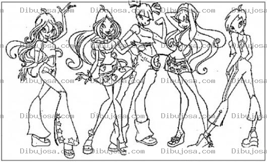 Dibujo para colorear Dibujo Para Colorear A Las Bratz