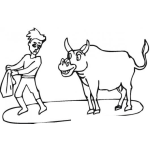 Dibujo para colorear Dibujo De Un Torero En Una Corrida De Toros Para Colorear