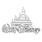 Dibujo para colorear Walt Disney Logo Coloring Page Para Pintar Y Colorear El Castillo De Diney