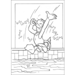 Dibujo para colorear Al agua patos colorear al pato donald