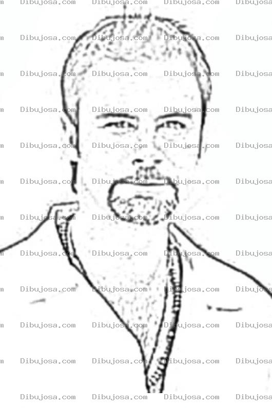 Dibujo para colorear Dibujo De Felipe Camiroaga Conductor Chileno Para Pintar Y Colorear Online