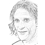 Dibujo para colorear Diego Forlan Sketch Coloring Page Para Colorear