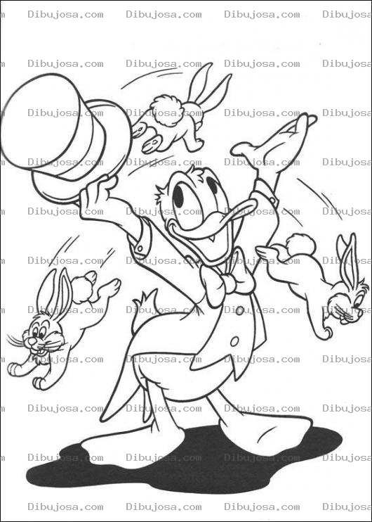 Dibujo para colorear Colorear al mago de pato donald