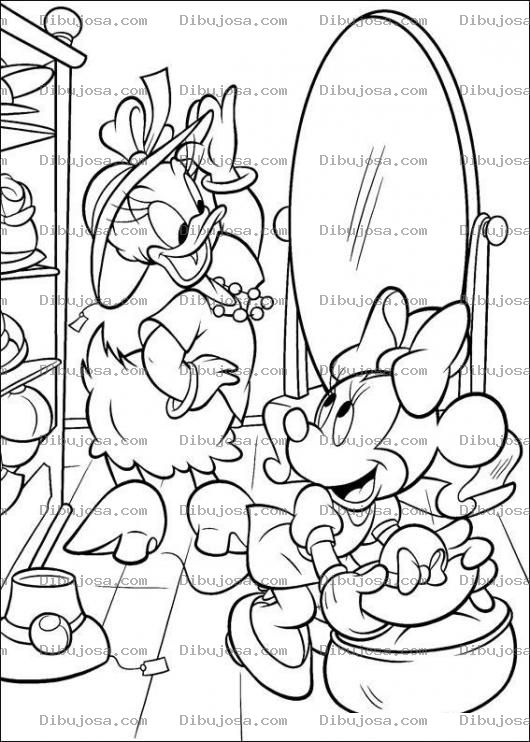Dibujo para colorear Colorear a mimi y daisy de shopping