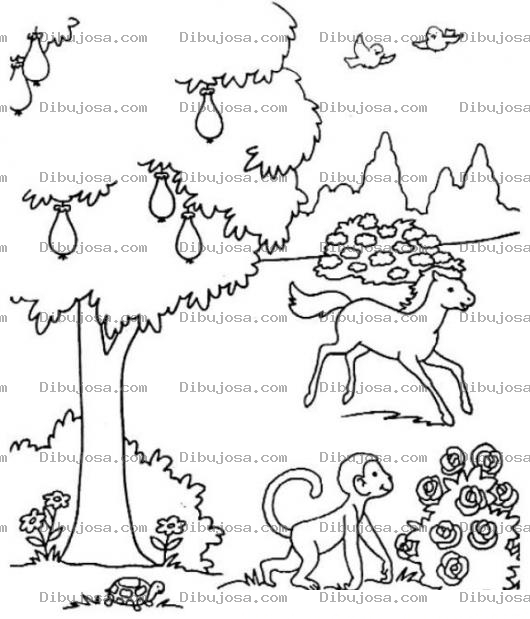 Dibujo para colorear Dibujo De La Naturaleza Para Colorear