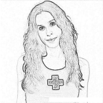 Dibujo para colorear Alanis Morissette coloring page